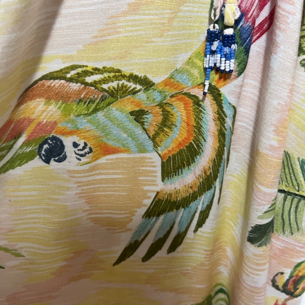 Farm Rio Anthropologie Macaw Flight Maxi Dress Sz S US 4 - Picture 10 of 10